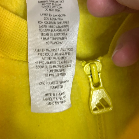 Vintage Adidas Yellow Half Zip Sport Pullover Size XL - Picture 3 of 10
